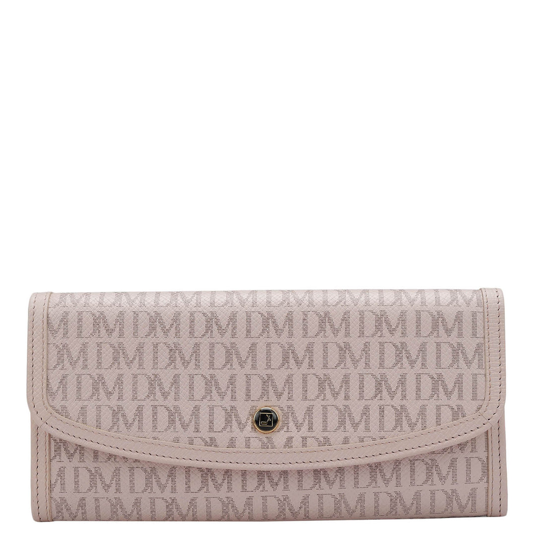 Monogram Leather Ladies Wallet - Blush