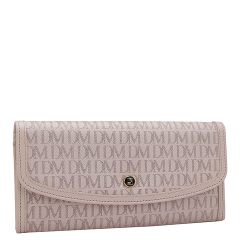 Monogram Leather Ladies Wallet - Blush