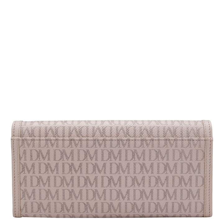 Monogram Leather Ladies Wallet - Blush