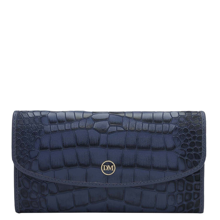 Croco Leather Ladies Wallet - Stardust
