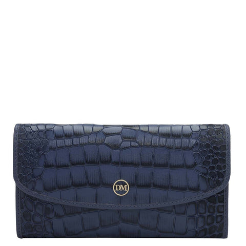 Croco Leather Ladies Wallet - Stardust