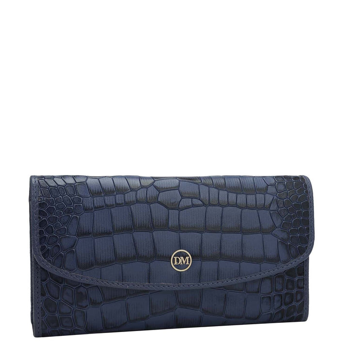 Croco Leather Ladies Wallet - Stardust