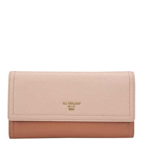 Wax Leather Ladies Wallet - Feather & Terracotta