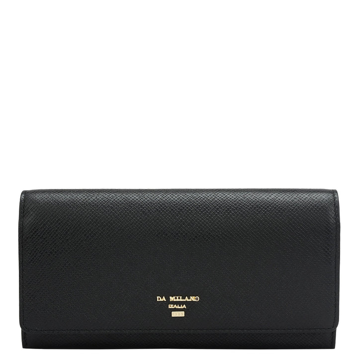 Franzy Leather Ladies Wallet - Black