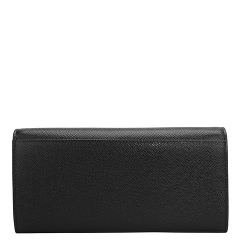 Da Milano Women's Leather Wallet - Franzy Leather Ladies Wallet - Black