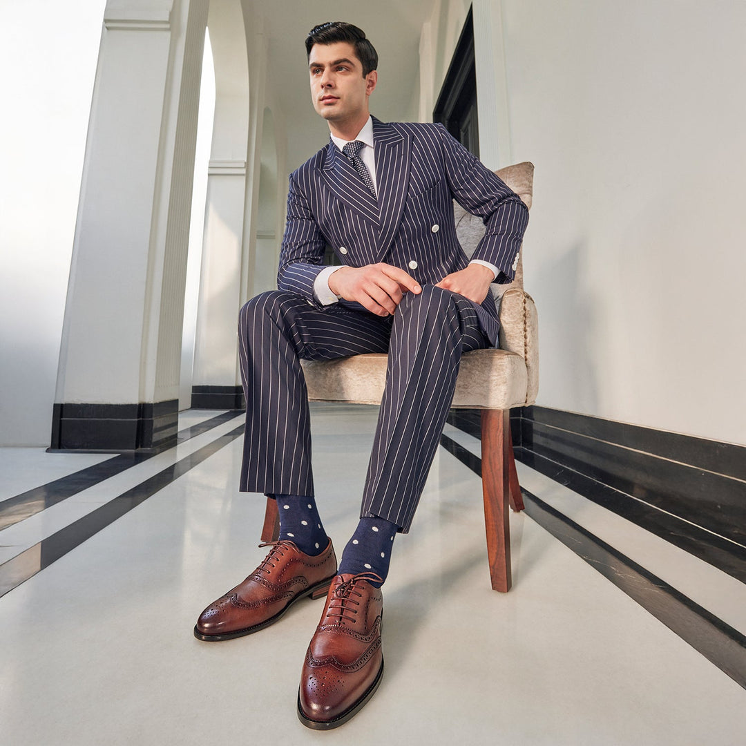 Brown Brogue Leather Lace Ups
