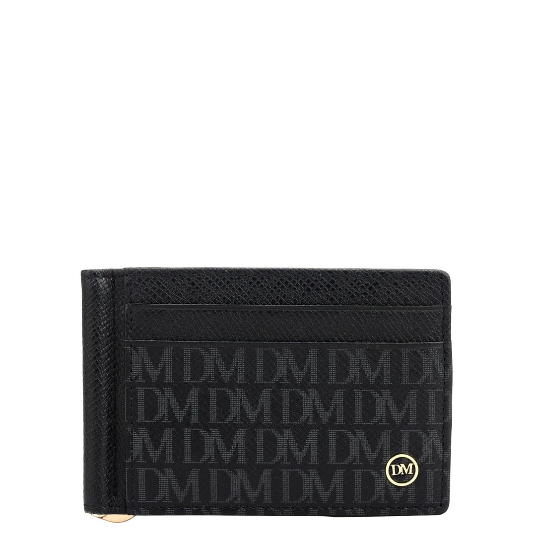 Monogram Franzy Leather Money Clip - Black