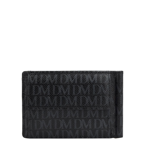 Monogram Leather Money Clip - Black