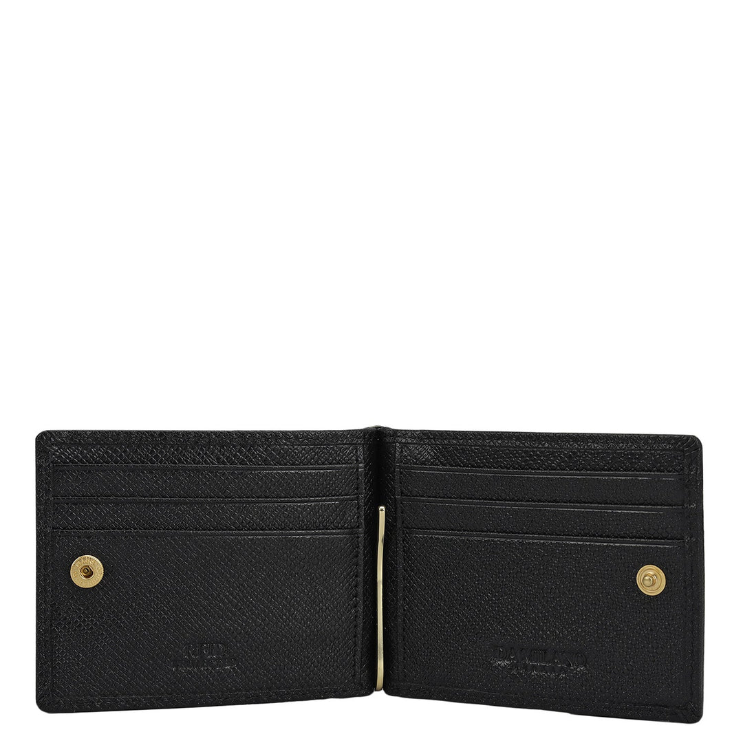 Croco Leather Money Clip - Black
