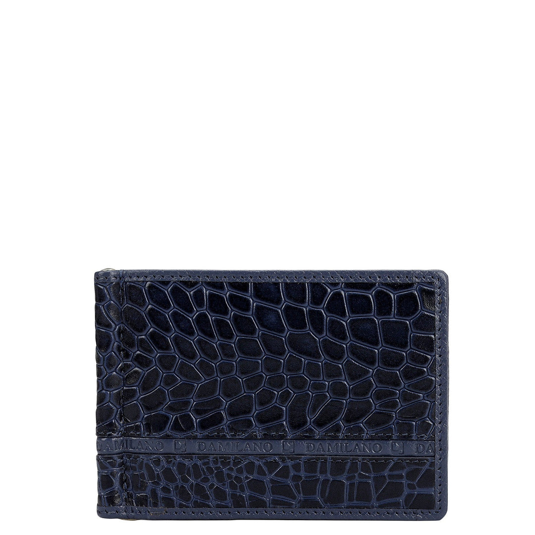 Croco Leather Money Clip - Stardust