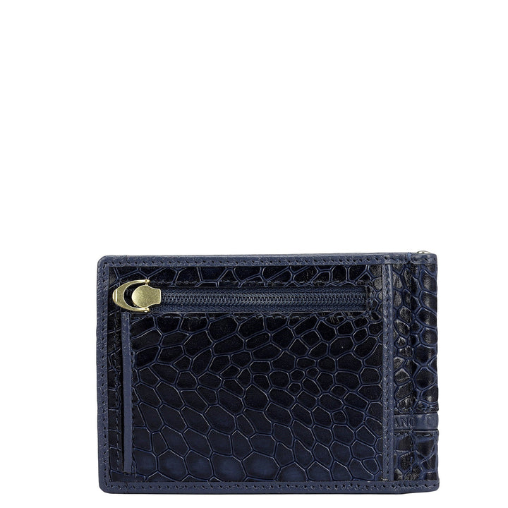 Croco Leather Money Clip - Stardust