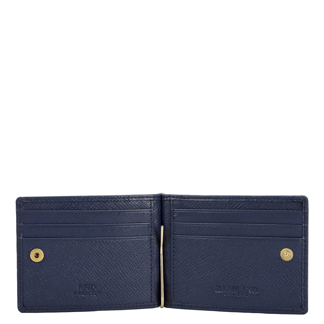 Croco Leather Money Clip - Stardust