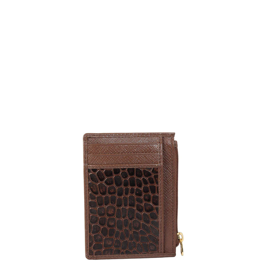 Croco Franzy Leather Money Clip - Date