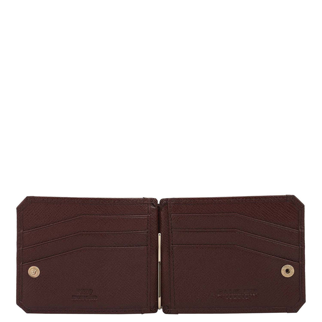 Croco Franzy Leather Money Clip - Date