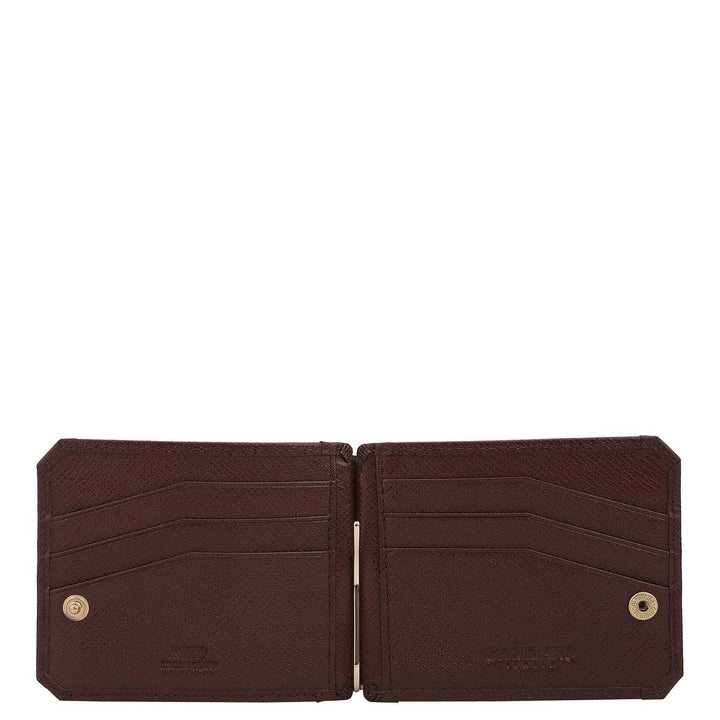 Croco Franzy Leather Money Clip - Date
