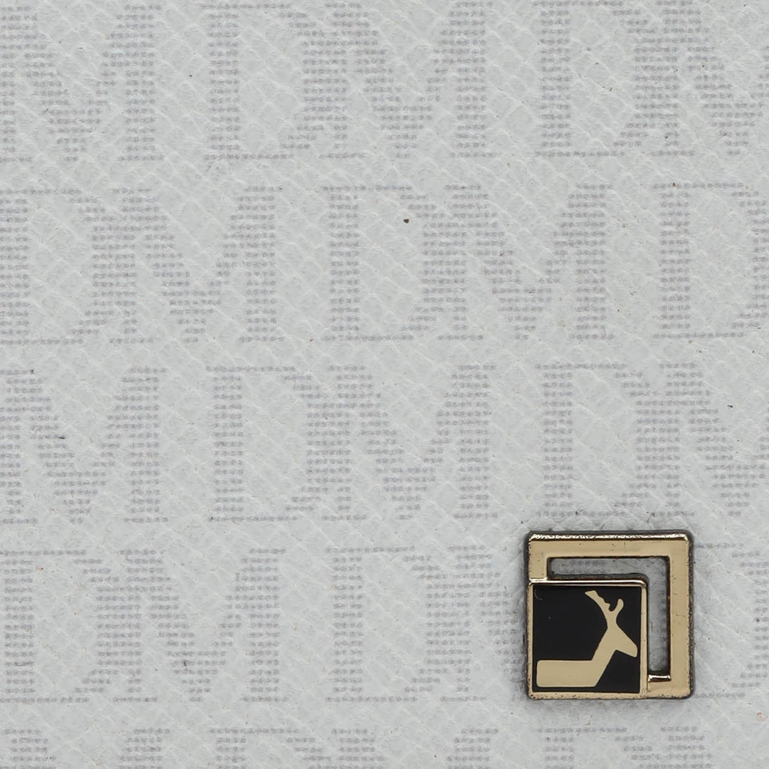 Monogram Leather Money Clip - White