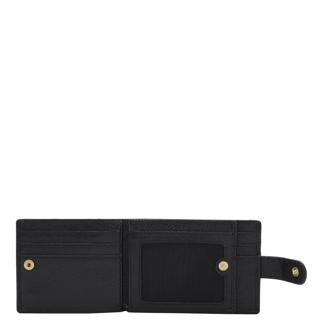 9 Slots Leather Money Clip - Black