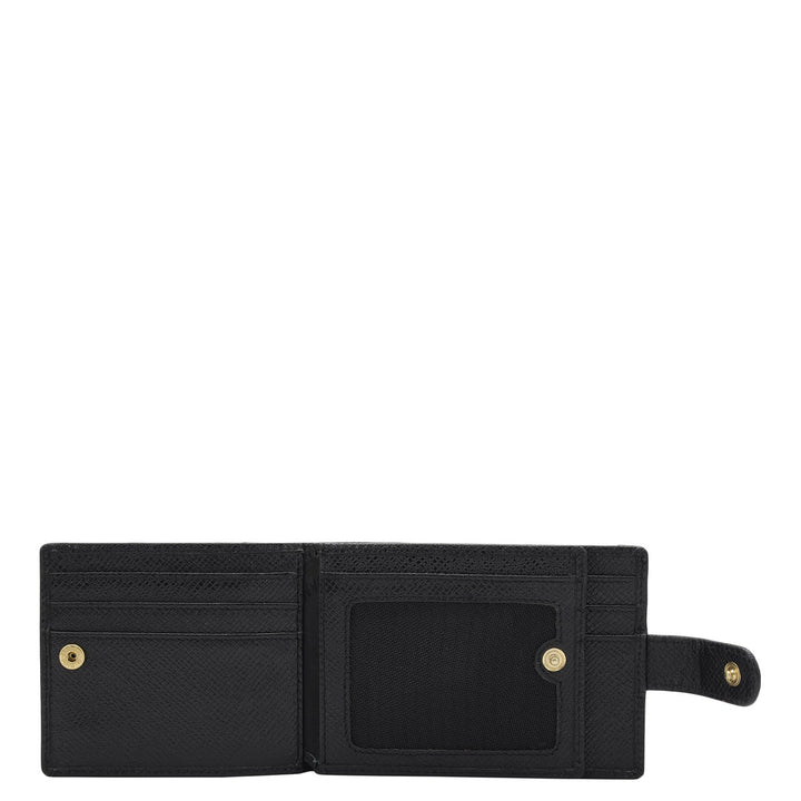 9 Slots Leather Money Clip - Black