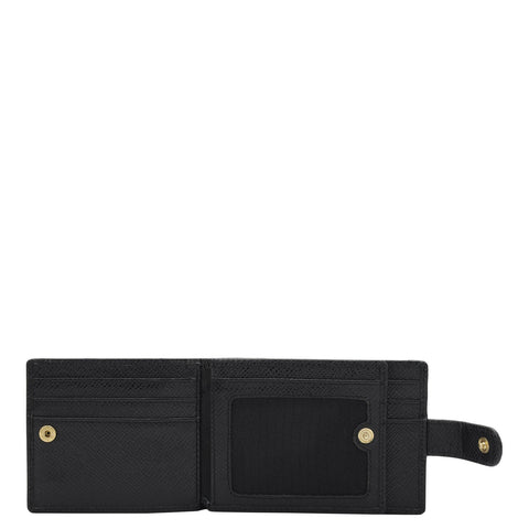 9 Slots Leather Money Clip - Black