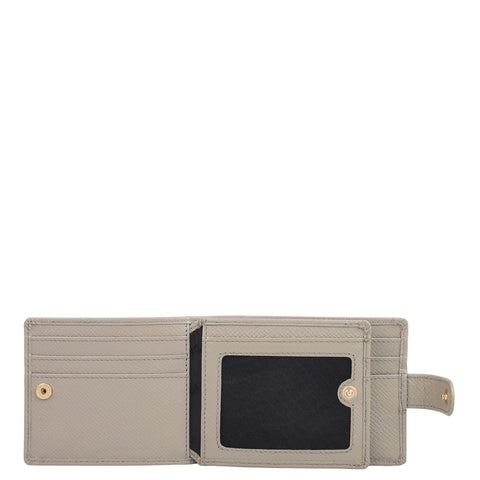 Croco Leather Money Clip - Stone Grey
