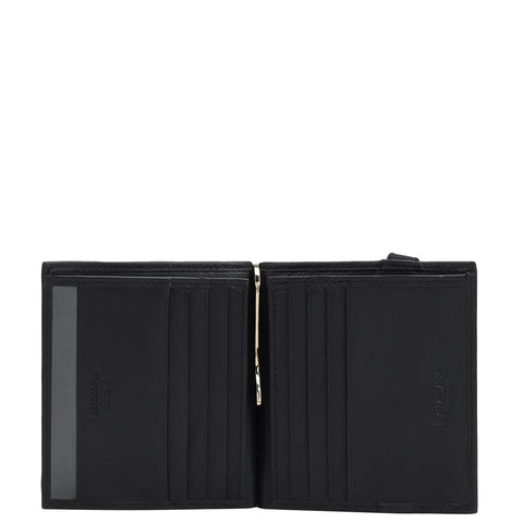 Calf Leather Money Clip - Black