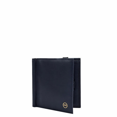 Calf Leather Money Clip - Navy