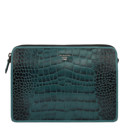 Croco Leather Multi Pouch - Octane