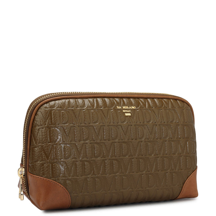 Medium Monogram Leather Multi Pouch - Moss