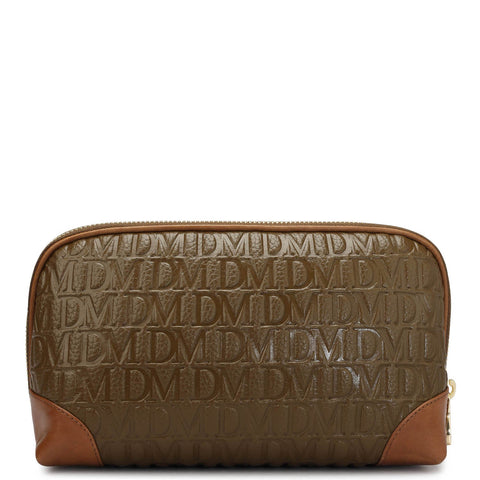 Medium Monogram Leather Multi Pouch - Moss