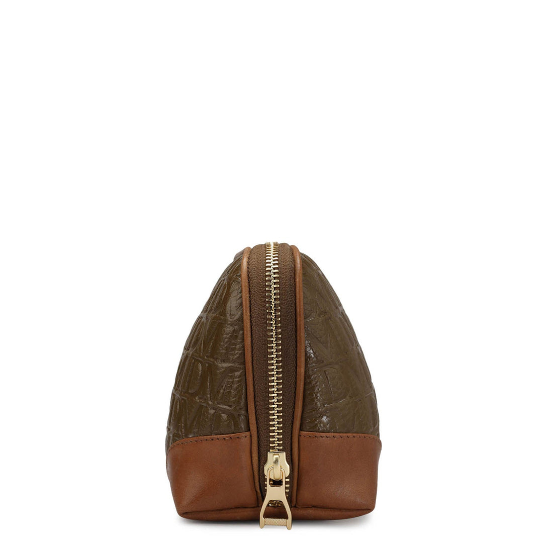 Medium Monogram Leather Multi Pouch - Moss