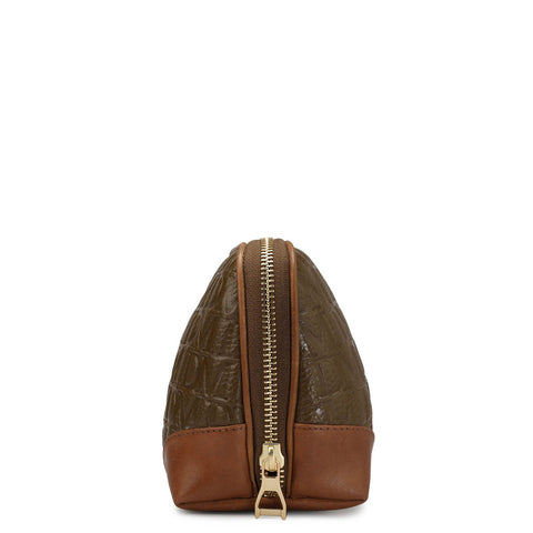 Medium Monogram Leather Multi Pouch - Moss