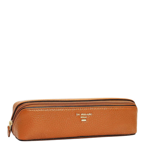Wax Leather Multi Pouch - Caramel