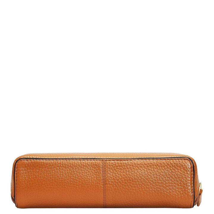 Wax Leather Multi Pouch - Caramel