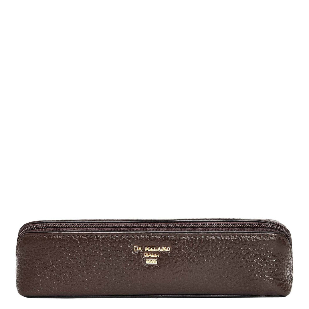 Wax Leather Multi Pouch - Chocolate