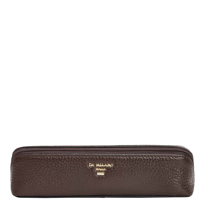 Wax Leather Multi Pouch - Chocolate