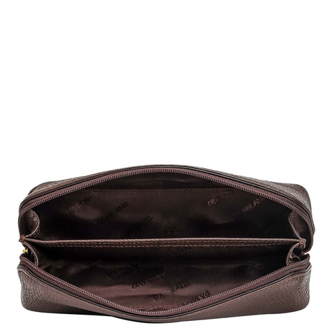 Wax Leather Multi Pouch - Chocolate