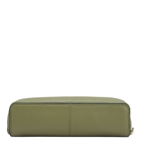 Wax Leather Multi Pouch - Fern