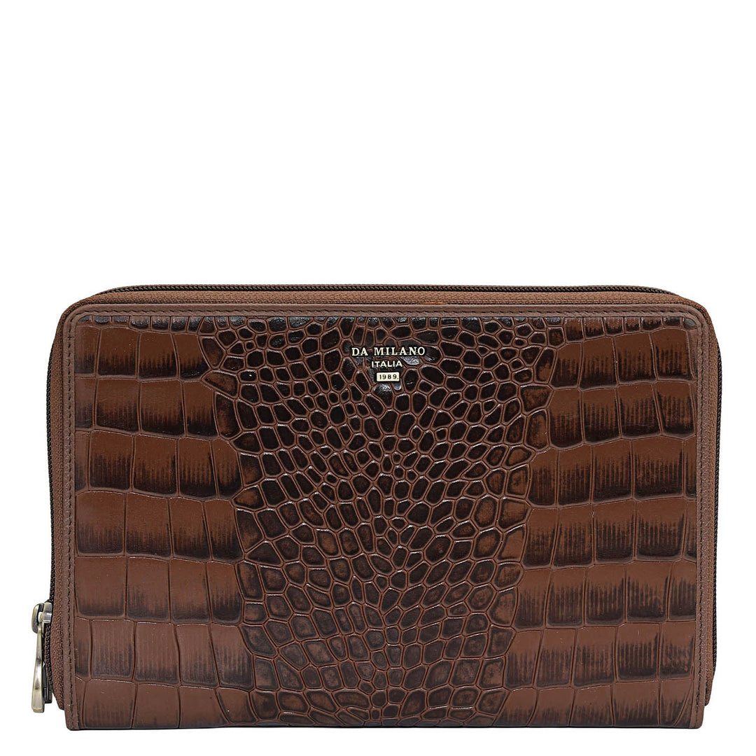 Croco Leather Multi Pouch - Date