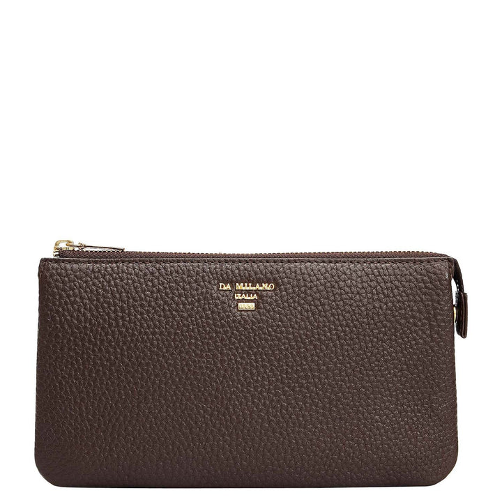Wax Leather Multi Pouch - Chocolate