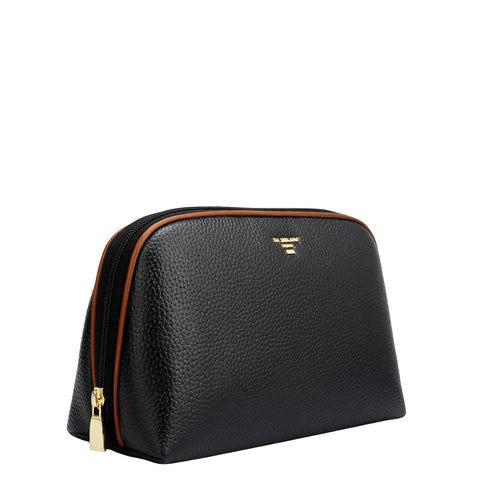 Wax Leather Multi Pouch - Black