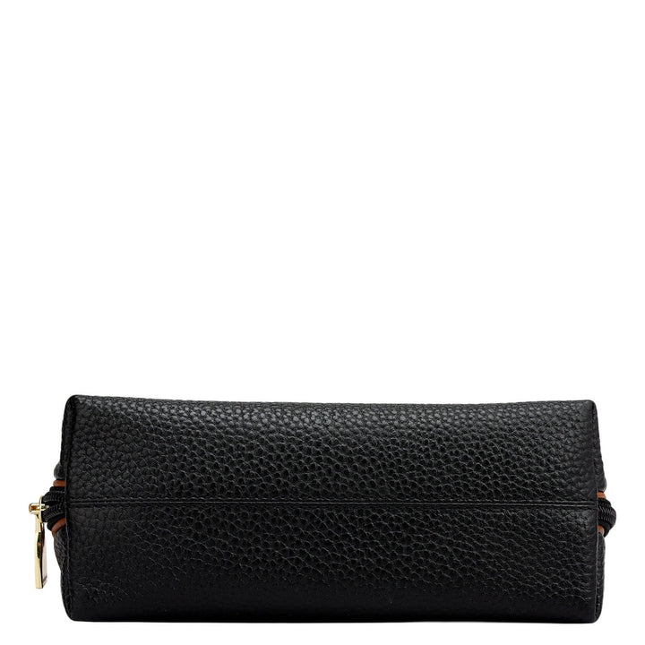 Wax Leather Multi Pouch - Black