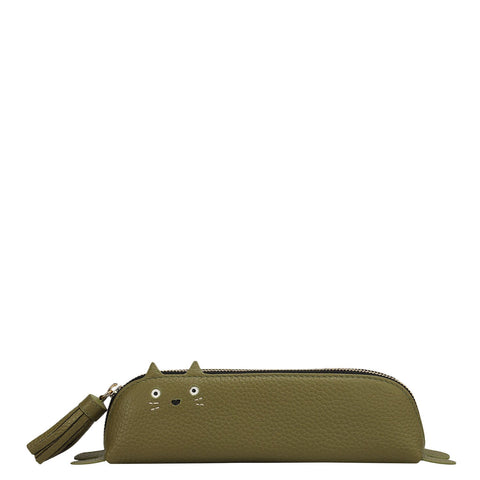 Wax Leather Multi Pouch - Fern