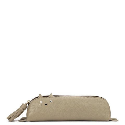 Wax Leather Multi Pouch - Khaki