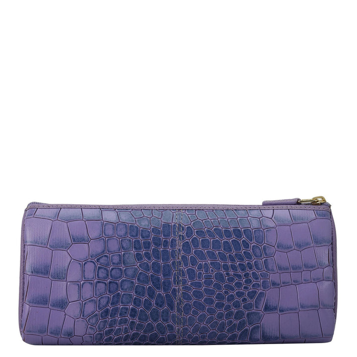 Croco Leather Multi Pouch - Purple Haze