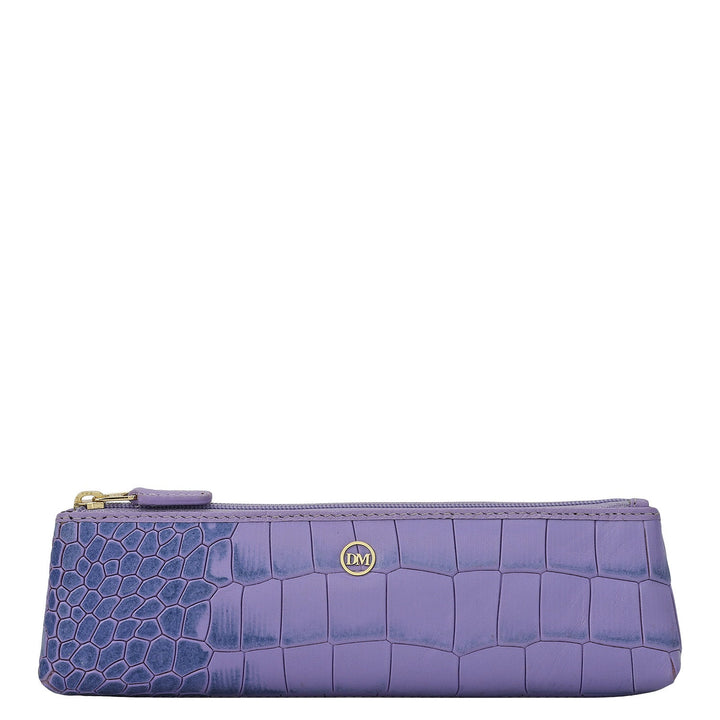 Croco Leather Multi Pouch - Purple Haze