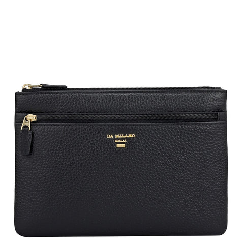 Wax Leather Multi Pouch - Black