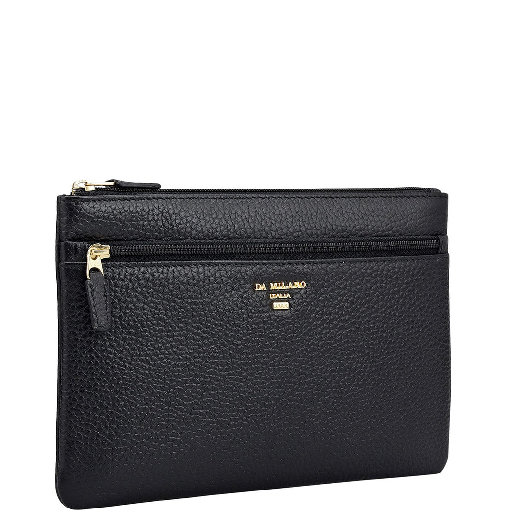 Wax Leather Multi Pouch - Black