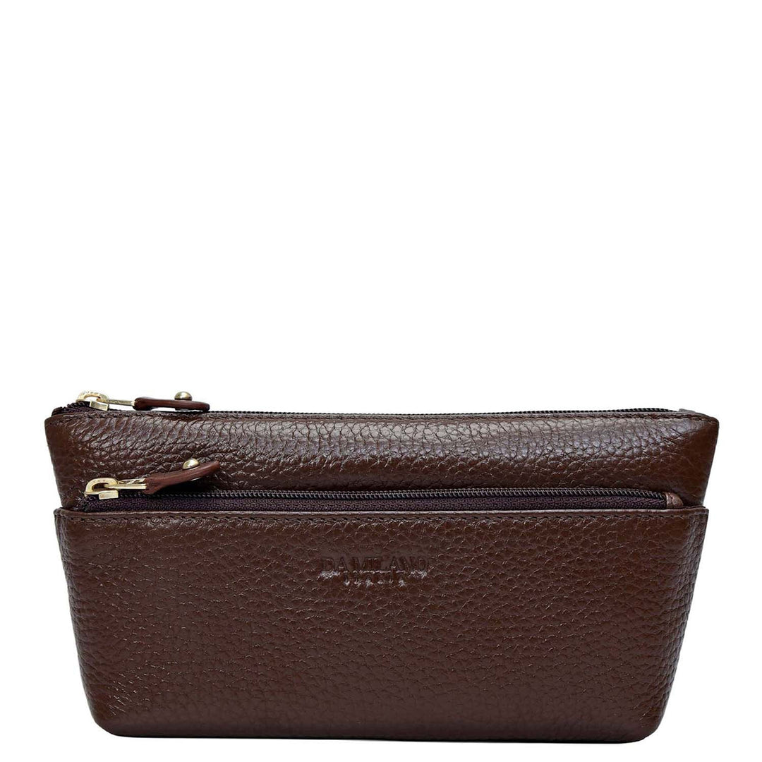 Wax Leather Multi Pouch - Mocha