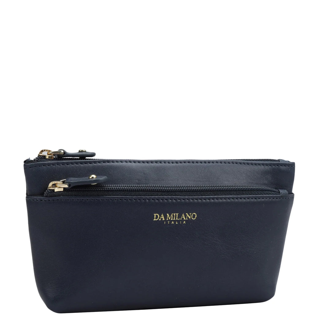 Calf Leather Multi Pouch - Navy