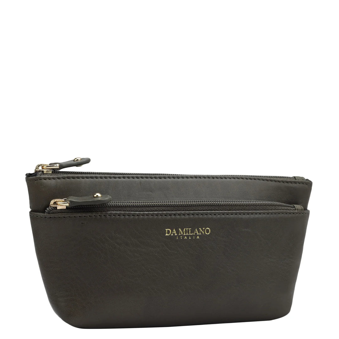 Calf Leather Multi Pouch - Olive